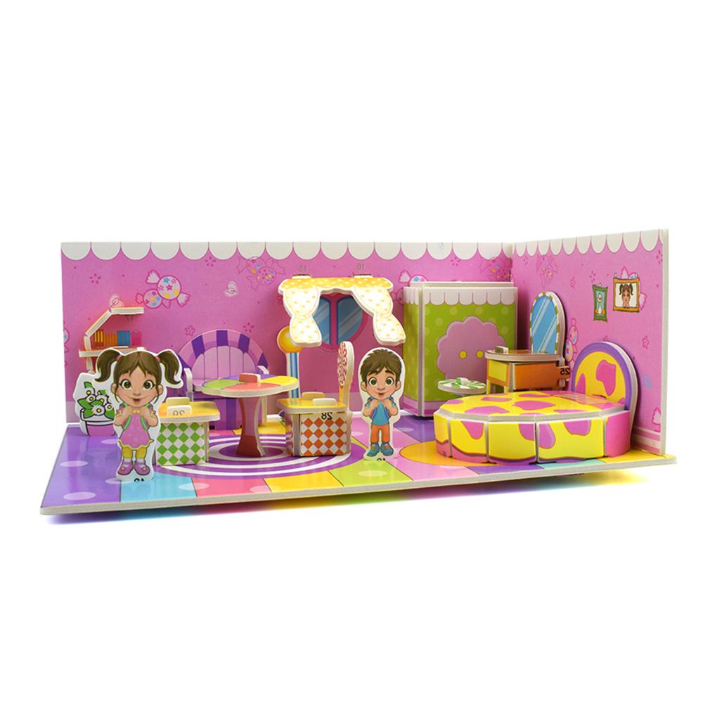 3D DIY головоломка головоломка игрушки для детей Архитектура Дети Принцесса Спальня головоломка Детские игрушки Раннее обучение Образовательные детские подарки
