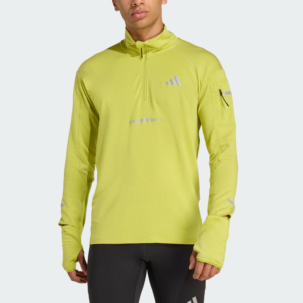 Adidas Climawarm Fw25 Adi365 Running Warm Reflective Long Sleeve T-Shirt Men Tops Soft-Acid-Orange-Green JM5725
