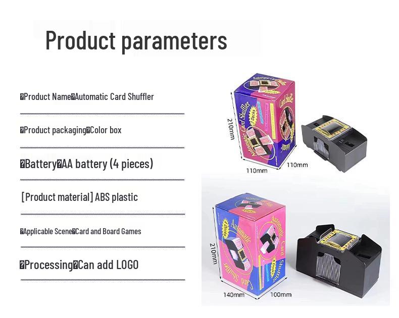 Автоматический тасовщик карт для 2-4 колод - Идеально подходит для покера и игры в Техасский Трехцарствие