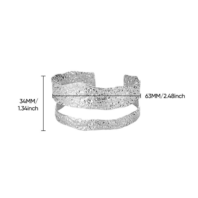 Новый простой широкий браслет из нержавеющей стали, уличный хип-хоп, преувеличенный браслет с золотым покрытием