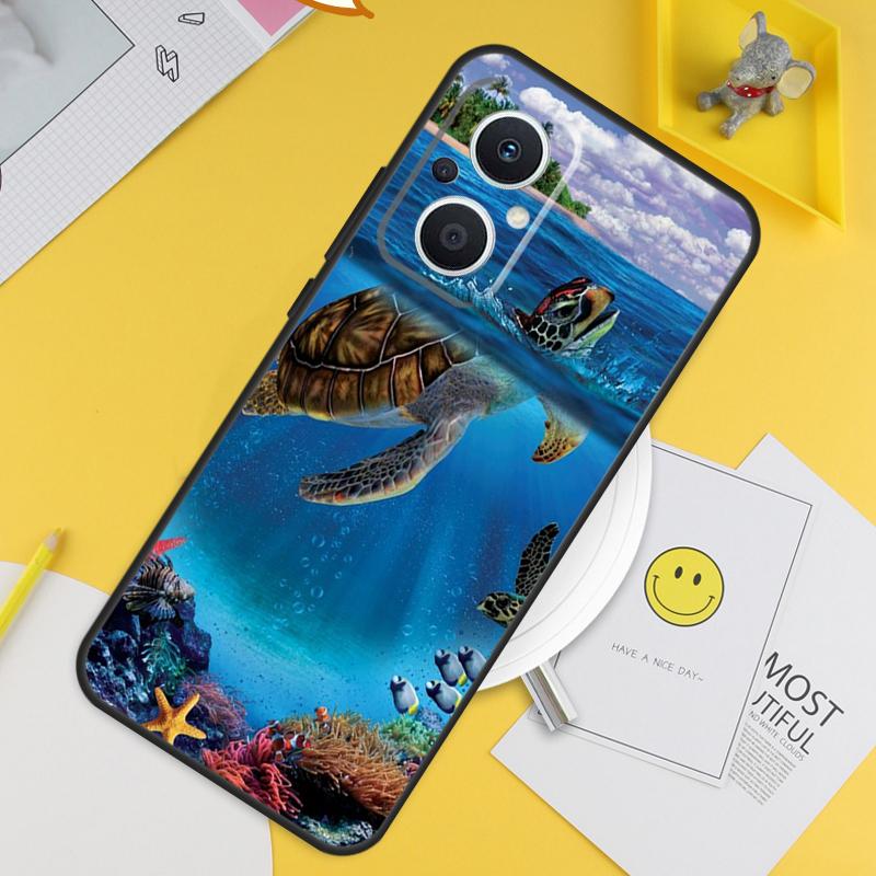 Морская черепаха Океан Для OPPO Reno 14 12 11 10 13 Pro 8T 11F 12F 13F 14F 7 8 Lite OPPO Find X9 X8 X6 X5 Pro Чехол