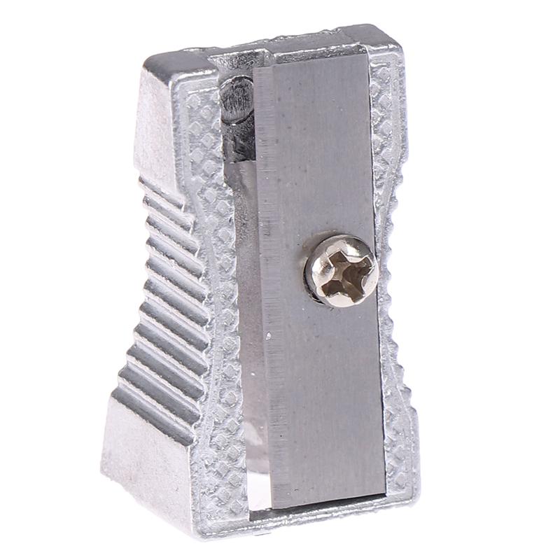 Точилка для карандашей со скошенной кромкой, практичные канцелярские принадлежности из алюминиевого сплава с одним отверстием