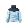Li Ning CF Su Wu Xing Series Three-Dimensional Pocket Splicing Stand Collar Down Jacket Unisex Outerwear Blue AYMR499-2