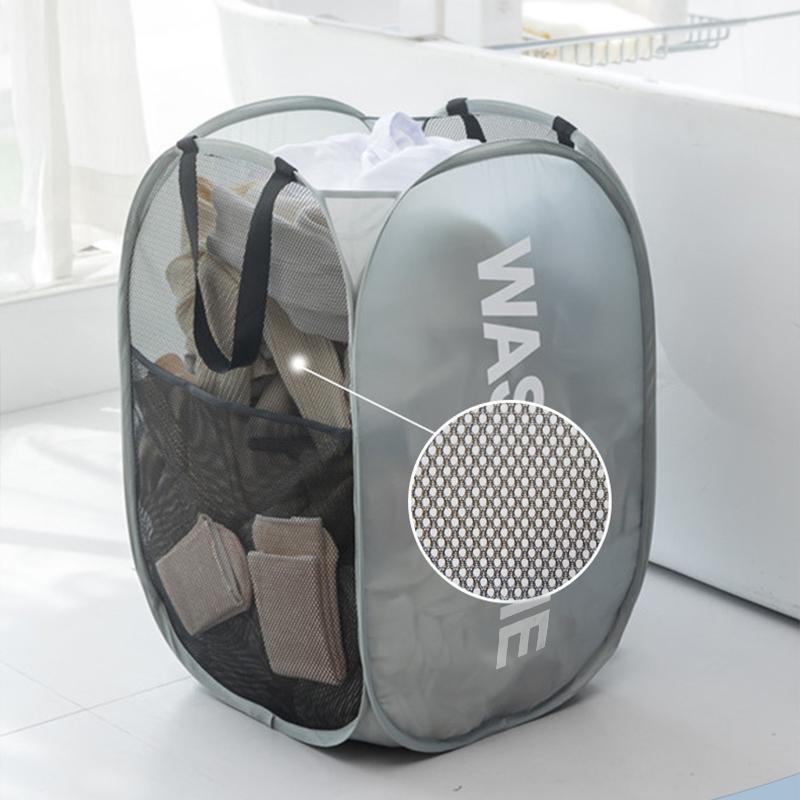 Складная корзина для сортировки грязного белья с принтом, ткань для стирки в ванной, сетчатая сумка для хранения, ведро с рамкой, органайзер для игрушек, сумка для хранения
