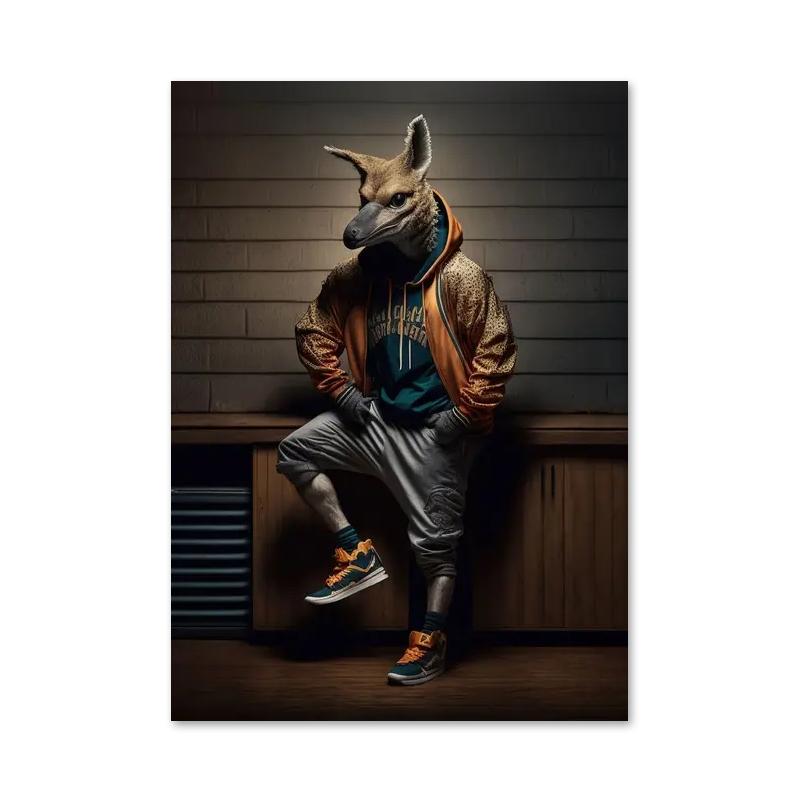 Абстрактное животное Лев Панда Жираф плакат и принты Рэп певец Холст Картина Настенная картина для гостиной Домашнее украшение