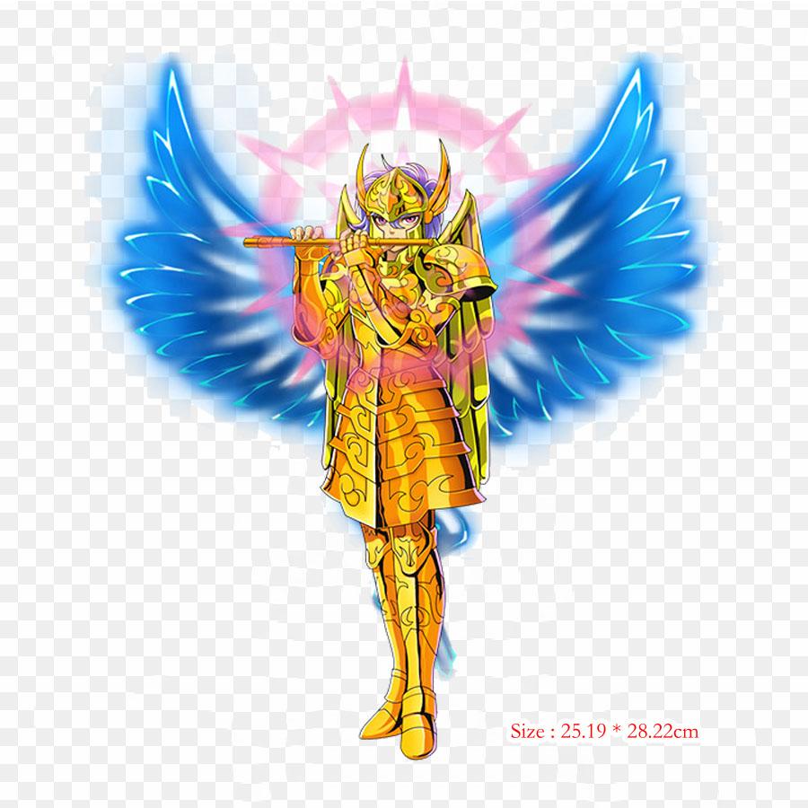 Pegasus Seiya Pegasus Tenma Gemini Saga Iron On Patches For Clothing Applique Stickers On Clothes Heat-Sensitive Custom Patch