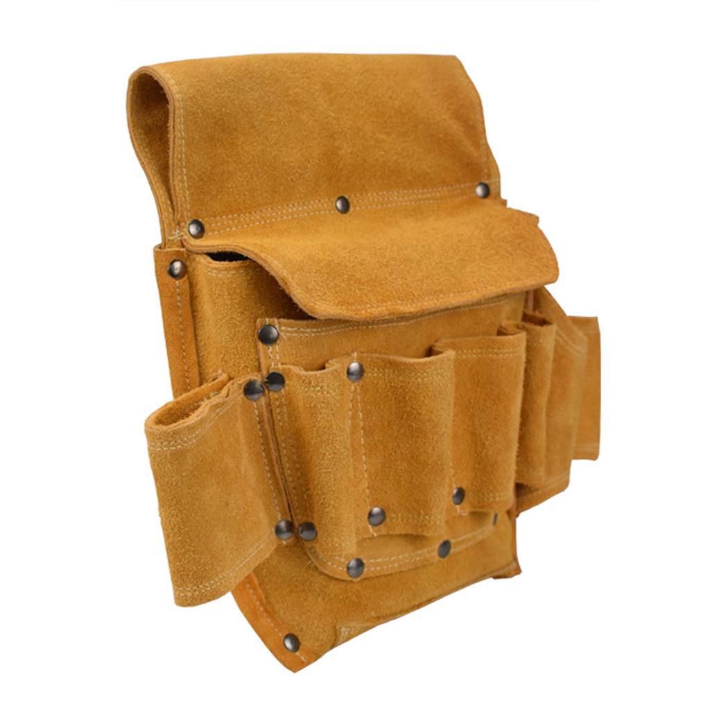 Портативный карман для инструментов, поясная сумка для инструментов, утолщенная поясная сумка для инструментов, прочная воловья кожа, хранилище инструментов для плотника