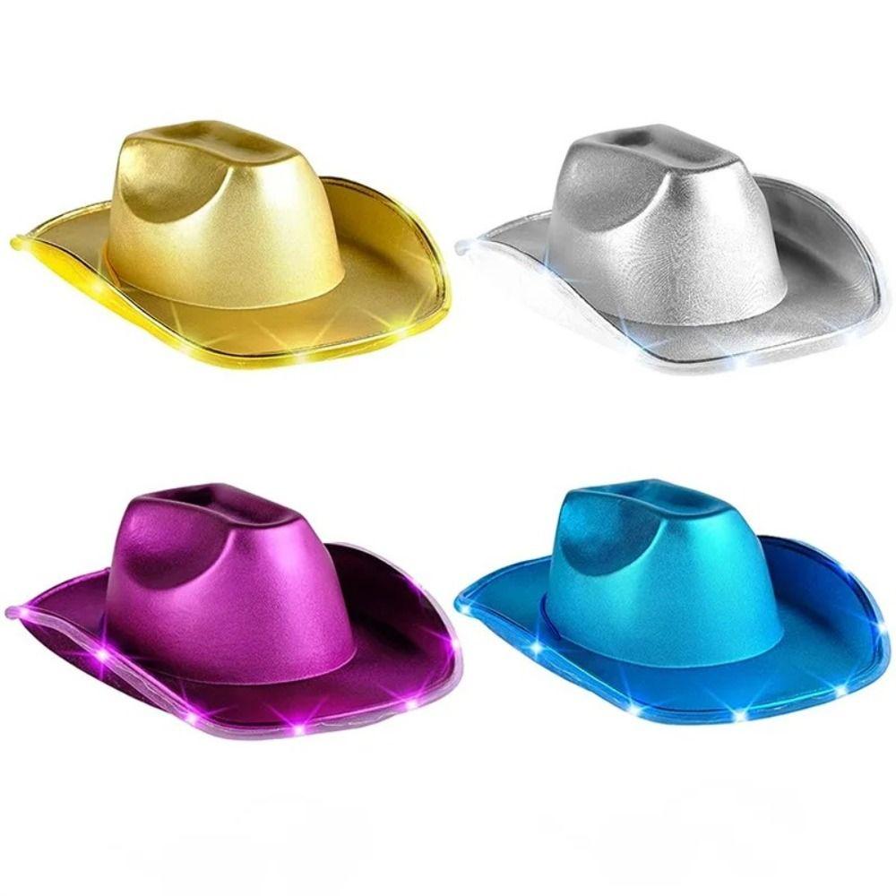 Composite Light Up Cowgirl Hat Comfortable Cowboy Hat Durable Space Cowgirl Hat Outdoor