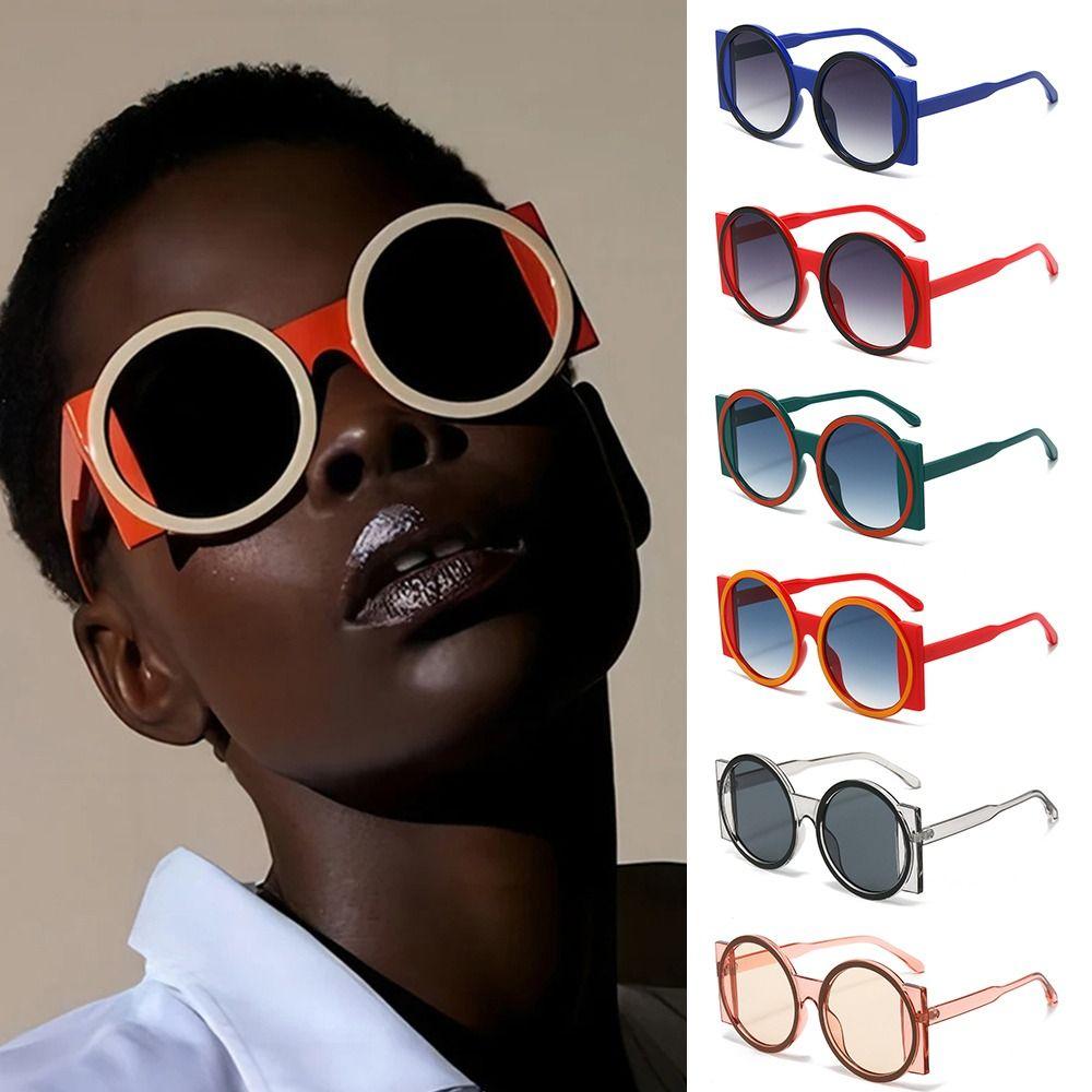Большие круглые солнцезащитные очки UV400 градиентные солнцезащитные очки ретро очки Y2K для женщин и мужчин