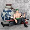 Аниме One Piece Два года спустя Ророноа Зоро Сидящая версия. ПВХ Фигурка Статуя Коллекция Модель Детские Игрушки Кукла Подарки 12 см