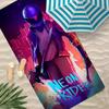 H-Hotline Miami Полотенце Полиэстер Пляжное Полотенце Быстросохнущее Без Песка Полотенце Для Ванны На Лето Бассейн Путешествие Отпуск