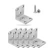 RegiPro B L-Shaped Brackets, Stainless Steel, with Screws, Set of 10 (50mm X 50mm)