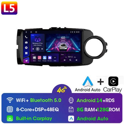 Android 13 Автомобильный Радио Мультимедийный Плеер Для Toyota Yaris 2012 - 2017 RHD/LHD Android Авто Навигация GPS Авторадио Carplay WIFI