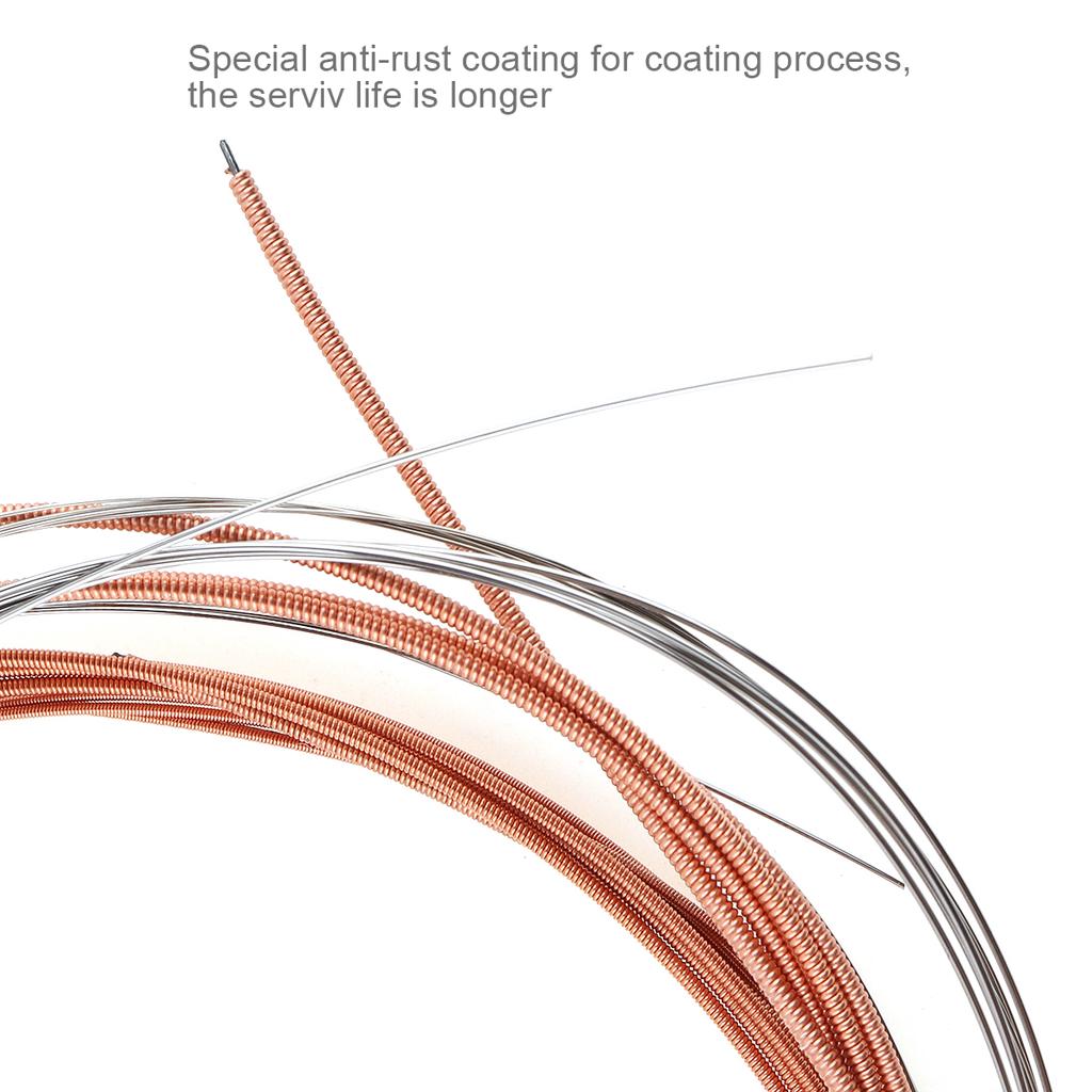 6 шт./компл. струны для акустической гитары Flok 009-045 дюймов, нержавеющий стальной сердечник, сплав цвета фосфористой бронзы