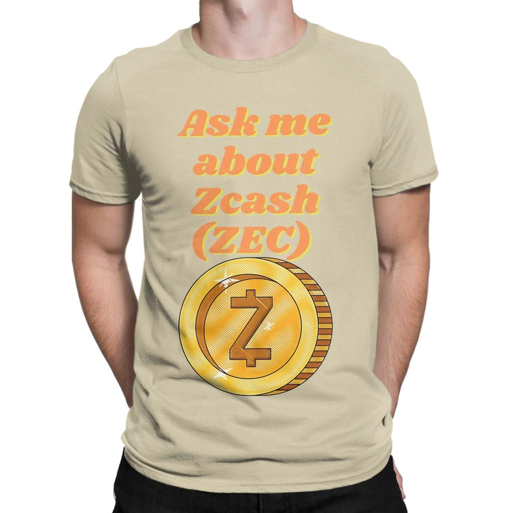 Спроси меня о Zcash ZEC Новинка 100% Хлопковая Футболка Zcash ZEC Футболки Топы Для Унисекс