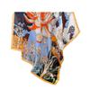 Contrasting Color Satin Imitation Silk Printing Large Square Scarf Silk Scarf Shawl Headscarf Neck Protection Scarf