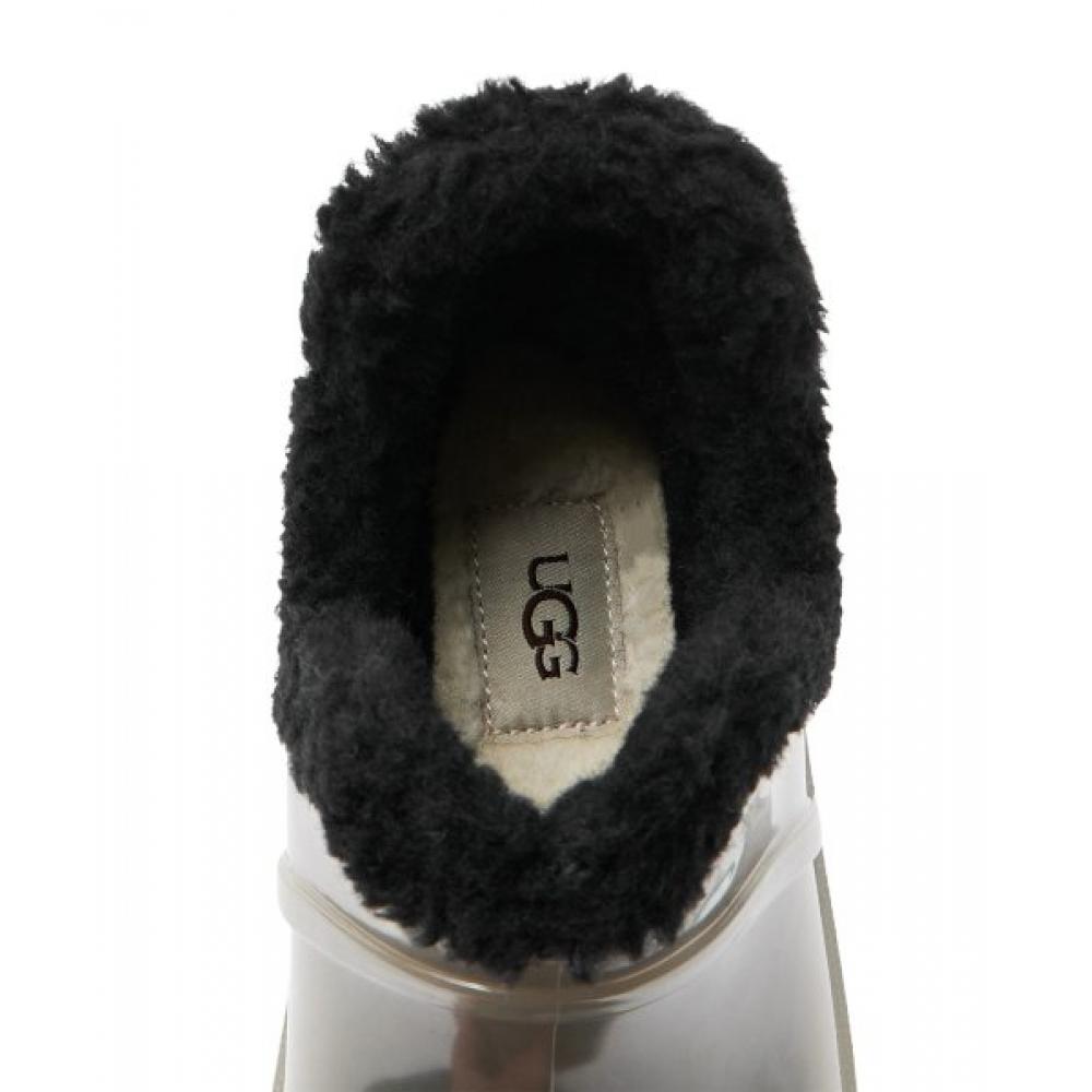 UGG Женские Прозрачные Короткие Резиновые Сапоги Черные Дождевое Облако Прозрачные 1132070blk