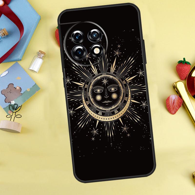 Чехол-тент с рисунком полумесяца и солнца для OnePlus 12 12R 13 13R 11 10 Pro 8T 10T OnePlus Nord CE 2 3 4 Lite N30 N20 N10