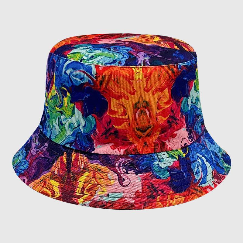 Водостойкая хлопковая панама тай-дай с солнцезащитным козырьком для занятий спортом на открытом воздухе