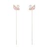 Swan Drop Rose Gold-Tone Earrings 5469990 For Women