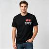 Pure Cotton Casual Headphone Music Print Top Unisex Minimalist Musical Note Pattern Short Sleeve Tshirt Fashion Tee