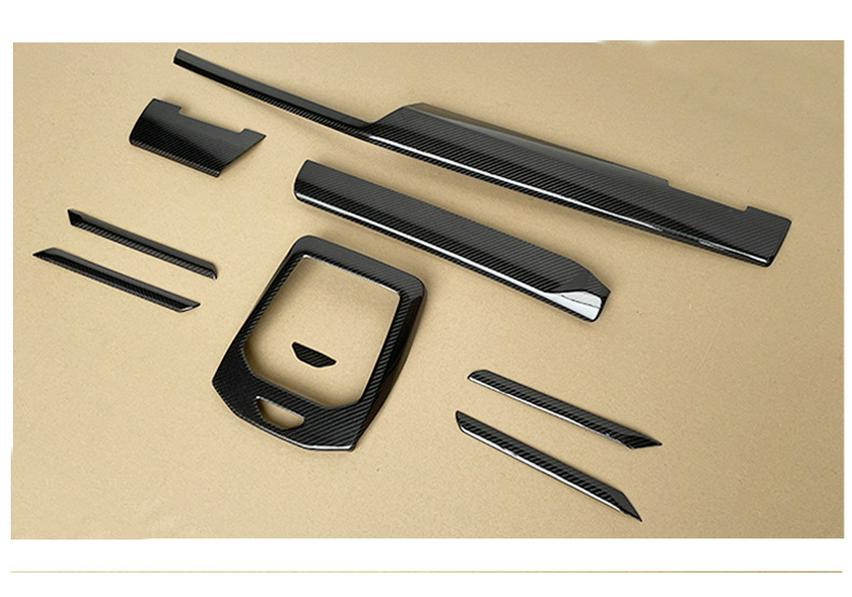 BMW 5 Series Carbon Fiber Interior Trim Kit: Center Console & Dashboard Strips for G60/G68
