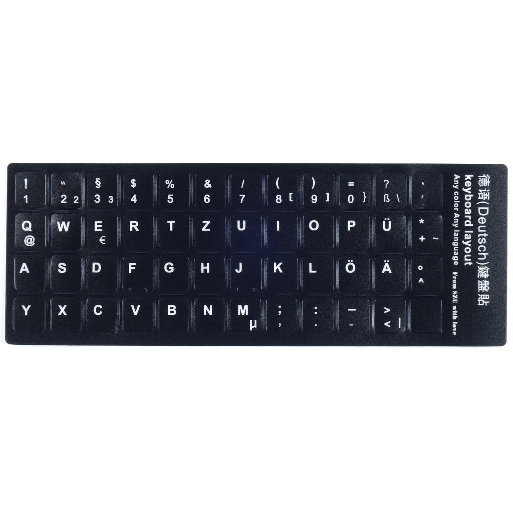 Stickers for laptop keyboard PC QWERTZ German Deutsch DE 11x13