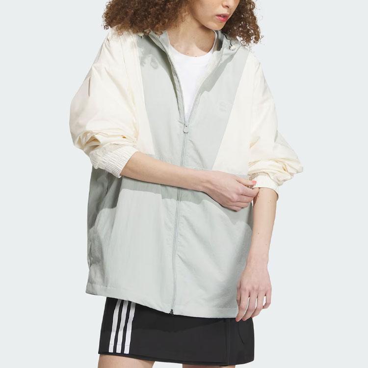 adidas Ветровка Neo Essentials с капюшоном Верхняя одежда унисекс серебристо-серая IK5058