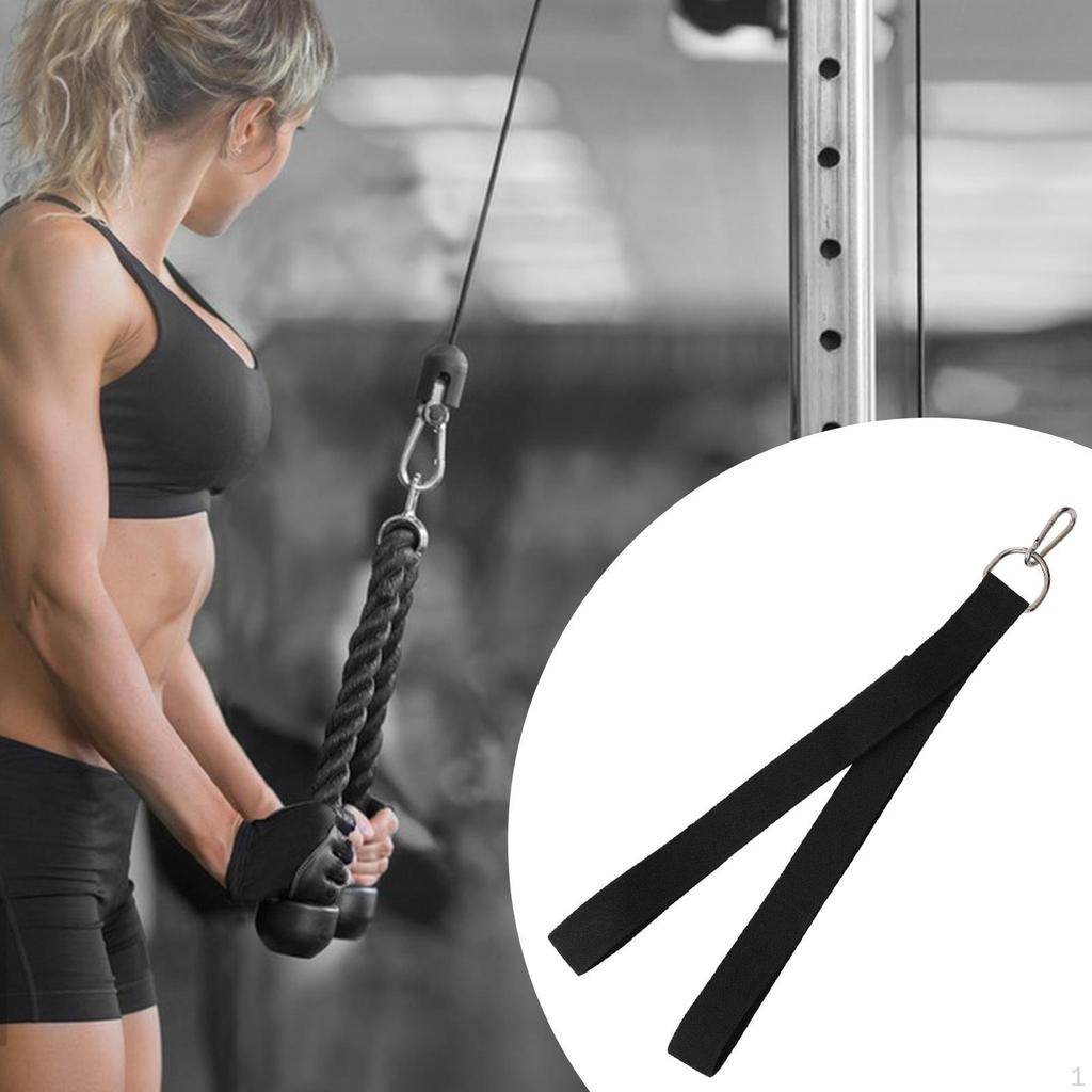 Tricep Rope Arm Training Strap with Carabiner Bicep Exercise Workout for Triceps, Back & Shoulders