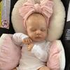 19 Inch Like Real Reborn Baby Dolls Sleeping LouLou Alive Handmade 3D-Paint Skin Visible Veins Newborn Doll Toy for Kid Full Vinyl Cloth Body Optional