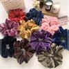 Korean Velvet Oversized Solid Color Scrunchie: Simple Hair Accessory
