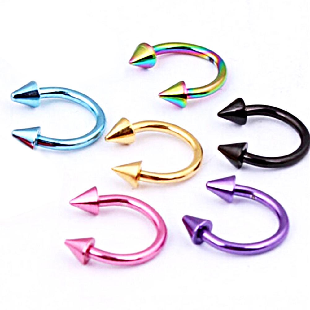 U-образное унисекс кольцо в носу поддельная мода в стиле панк обруч из нержавеющей стали кольца для перегородки украшения для тела поддельные кольцо в носу аксессуары для пирсинга носа