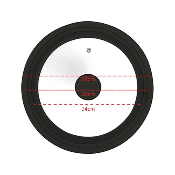 Универсальная крышка для кастрюль, сковородок и кухонной утвари, закаленная стеклянная крышка для сковородок с силиконовым ободом, сменная крышка для сковороды