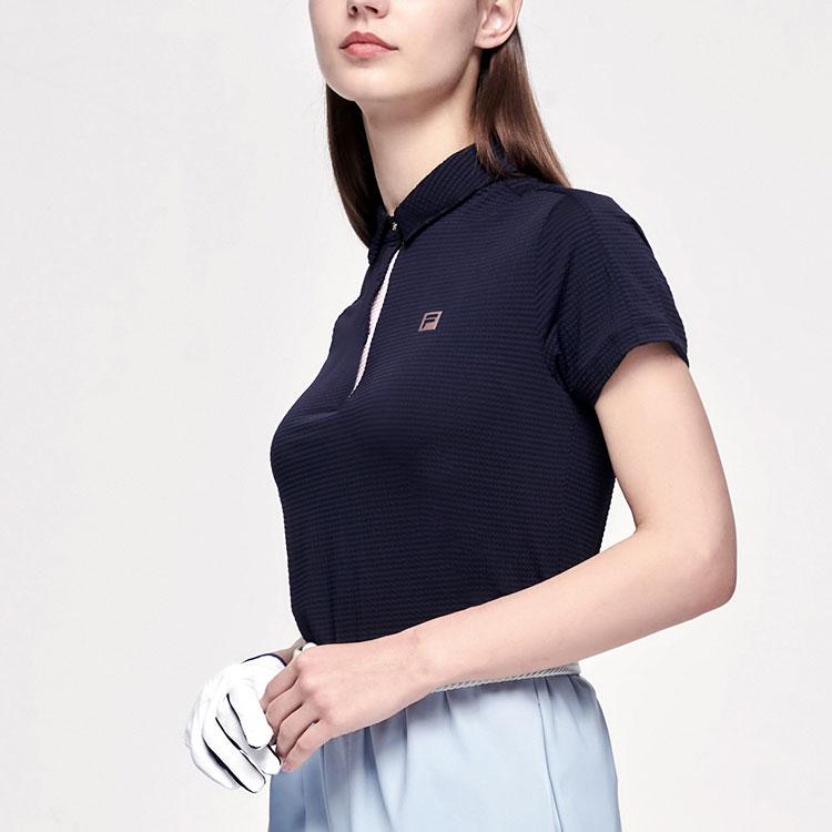 Fila Женская рубашка поло для гольфа однотонная топы Легендарно-синий A11W125156F-NV