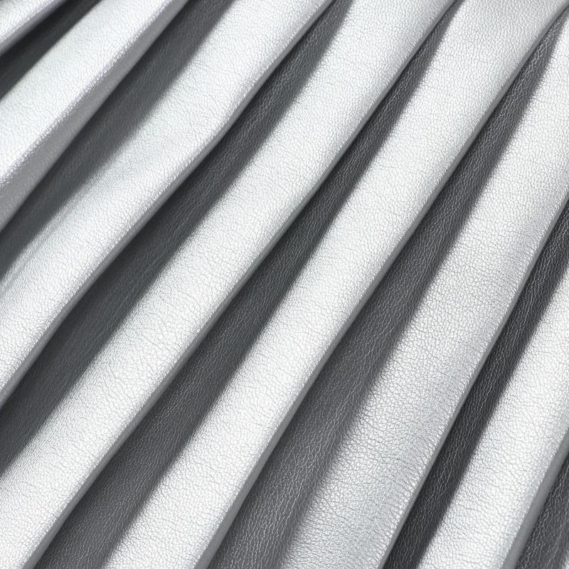 Летняя короткая юбка для девочек 2026 Осень Высокая талия Плиссированная юбка для детей Модная повседневная Школьная Подростковая Детская Юбка из ПУ кожи