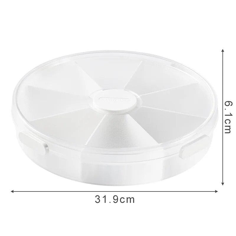 Круглый разделенный поднос, тарелки для хранения фруктов, конфет, орехов с крышкой, съемный разделительный поднос для журнального столика, вечеринки по случаю дня рождения