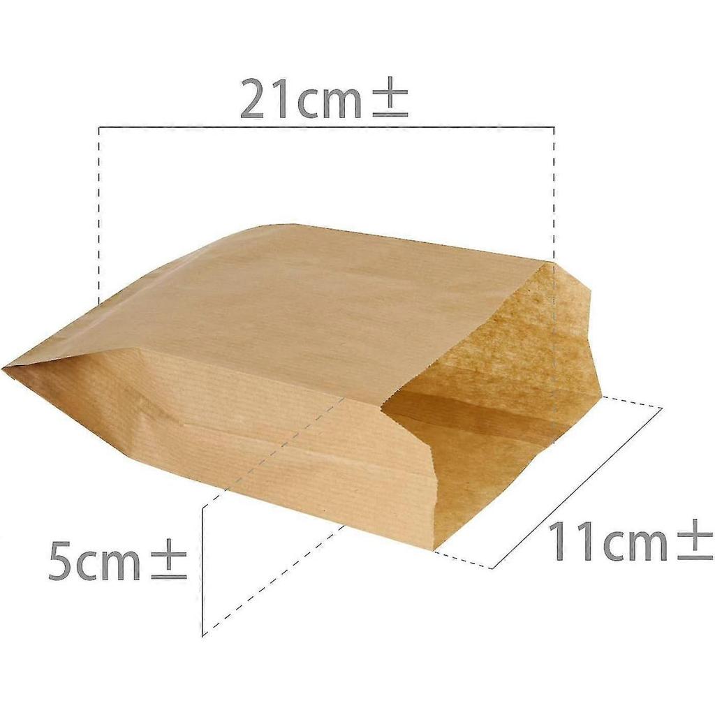 Kraft Bag, Gift Bags, Kraft Gift Pouch, Small Birthday Gift Bags, Vintage Envelope, Christmas Gift Envelopes (100 Pieces, 11cm X 21cm X 5cm)