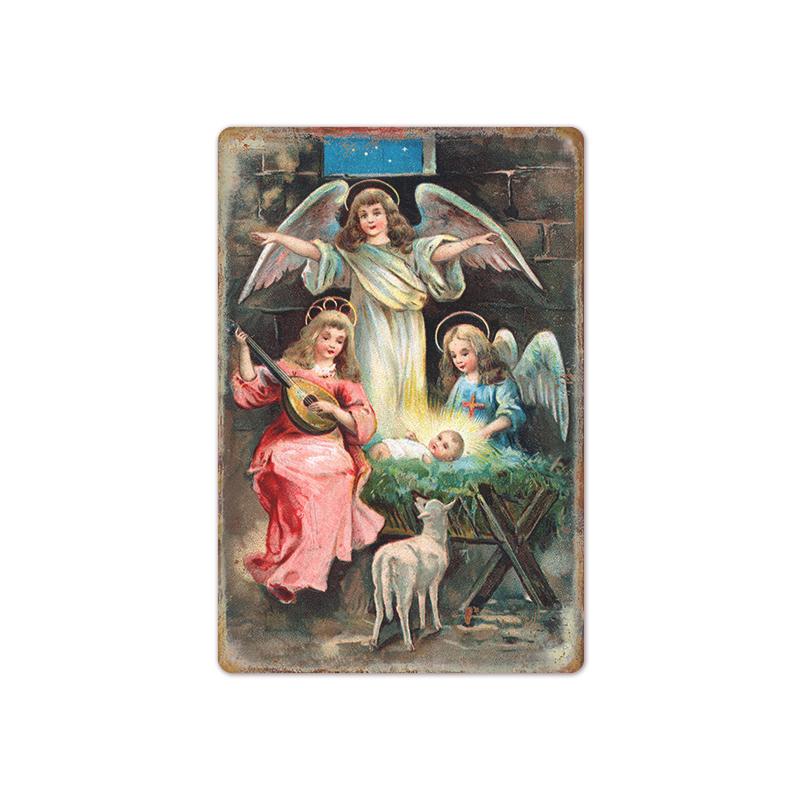 Рождественские металлические вывески, винтажный постер, жестяная вывеска, тарелка Санта-Клауса, ретро-налет, кафе-бар, паб, домашний декор, рождественская елка, подарок