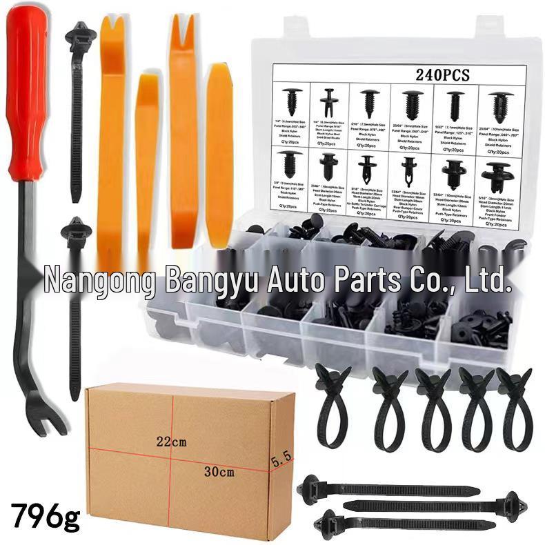 240 шт. Универсальные автомобильные защелки - Пластиковые клипсы и заклепки для Ford, Honda - 12 типов