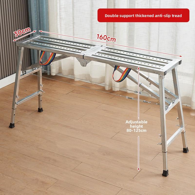 Double support folding scaffold, thickened steel horse stool ladder, engineering ladder, mobile platform ladder for decoration
