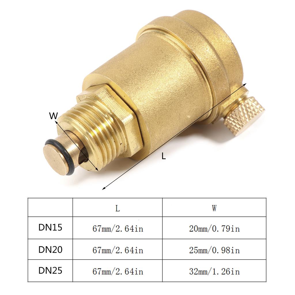 DN15 DN20 DN25 Латунный воздухоотводчик Автоматический латунный предохранительный клапан Металлические воздушные эвакуаторы для солнечного водонагревателя