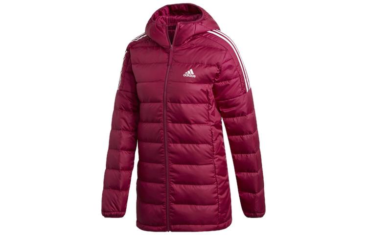 adidas Женские пуховики Красные С капюшоном Умеренные Другие GH4592