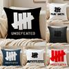 Логотип U-Undefeated Наволочка Шелковистый Короткий Плюш Чехол для Подушки Дивана Скрытая Молния Мягкий Пылезащитный Чехол для Домашнего Декора