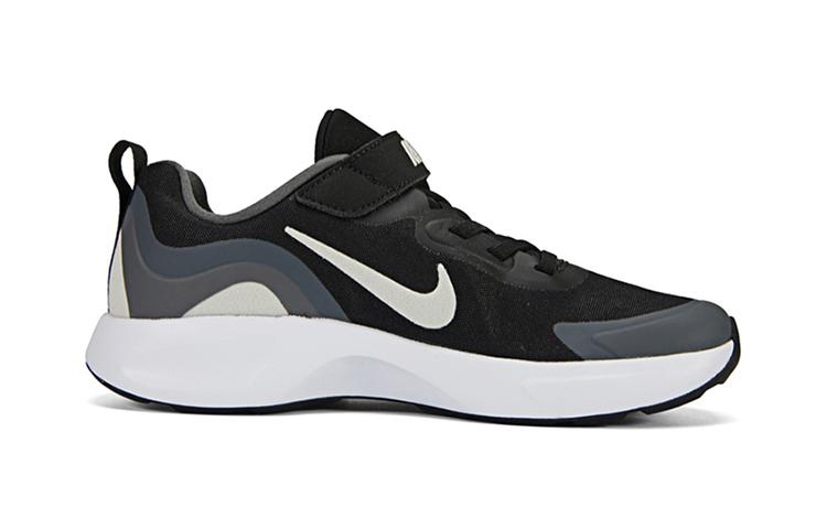 Nike Wearallday Износостойкие Дышащие Низкие Детские Беговые Кроссовки Черный Белый Серый Дети Возраст 3 7 Лет CJ3817-011