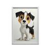 Jack Russell Terrier Dog Poster Jack Russell Terrier Dog Poster, 50X70 Cm, Dark Brown Wooden Frame, 230 Gsm Matte Paper