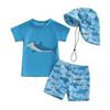Toddler Baby Summer Swimwear Sets Shortsleeve Top Shorts and Sunscreen Hat