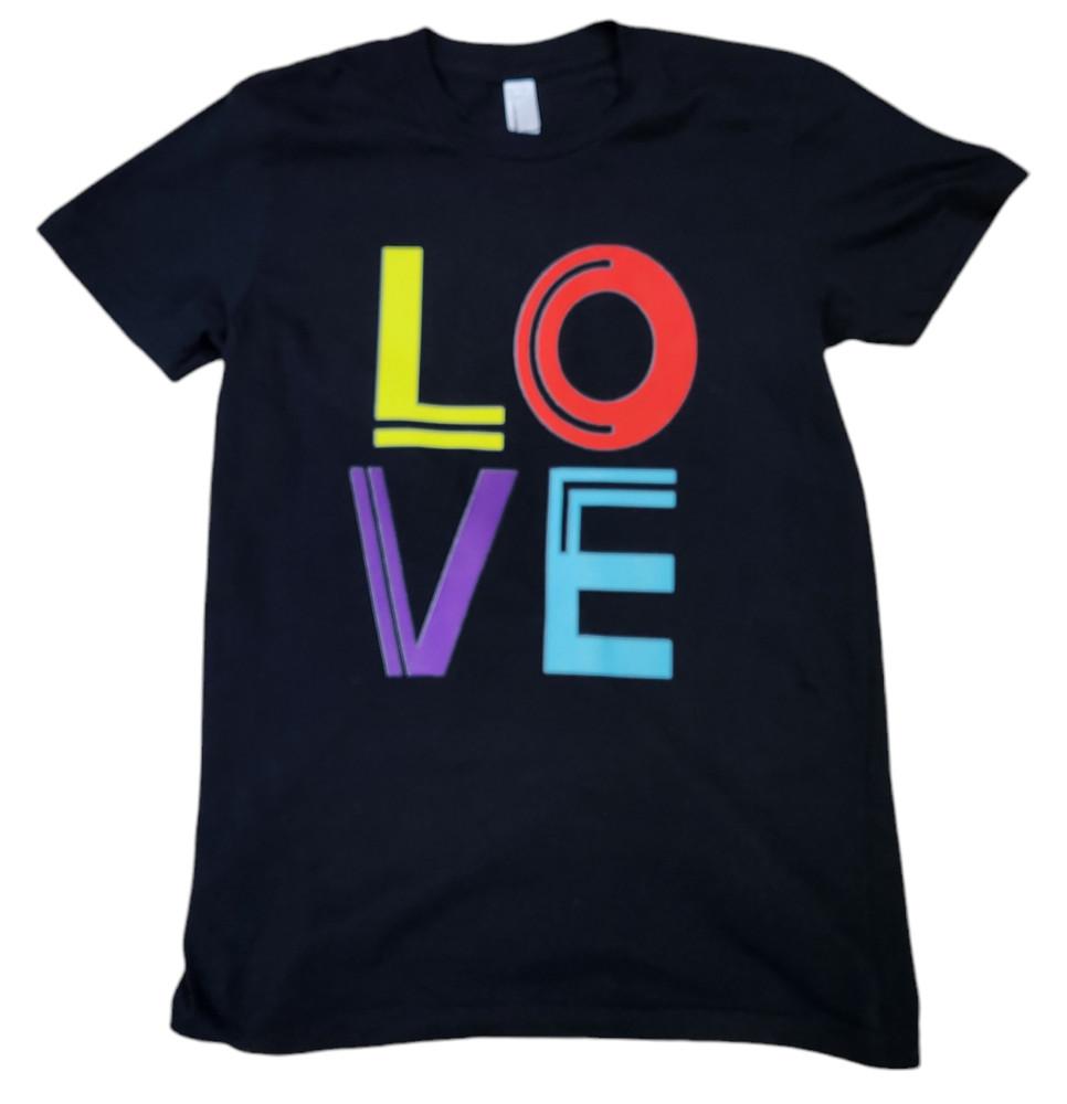 Black Men039s Love logo colors font youth/Adults Tshirts kids sizeadults Unisex T-Shirt