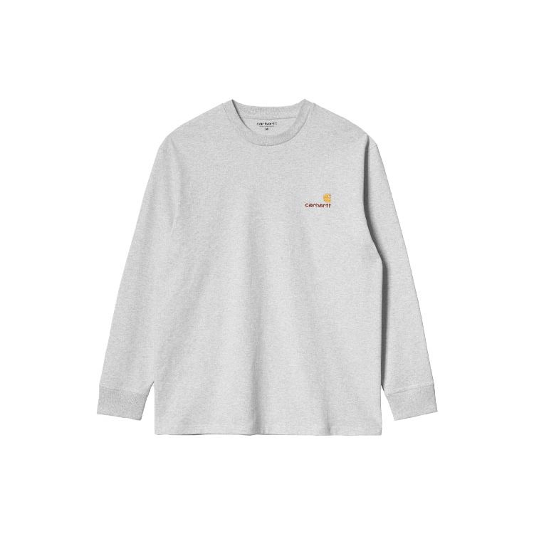 Carhartt WIP Мужская футболка с длинным рукавом однотонная свободного кроя с вышивкой логотипа-буквы I029955-482-XX