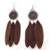 [N1149] - Коричневые дизайнерские серьги «Шайенны»