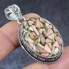 Natural Pink Opal Gemstone Handmade 925 Sterling Silver Pendant 2.05" P6r14